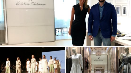 montage of designers store